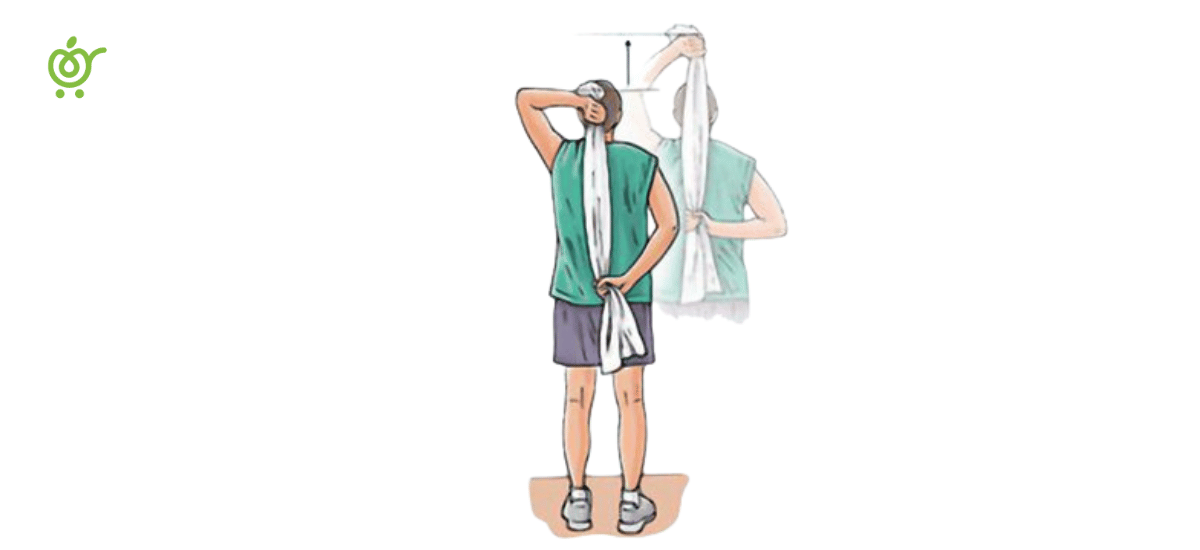 تمرین-کشش-حوله تمرین-کشش-حوله