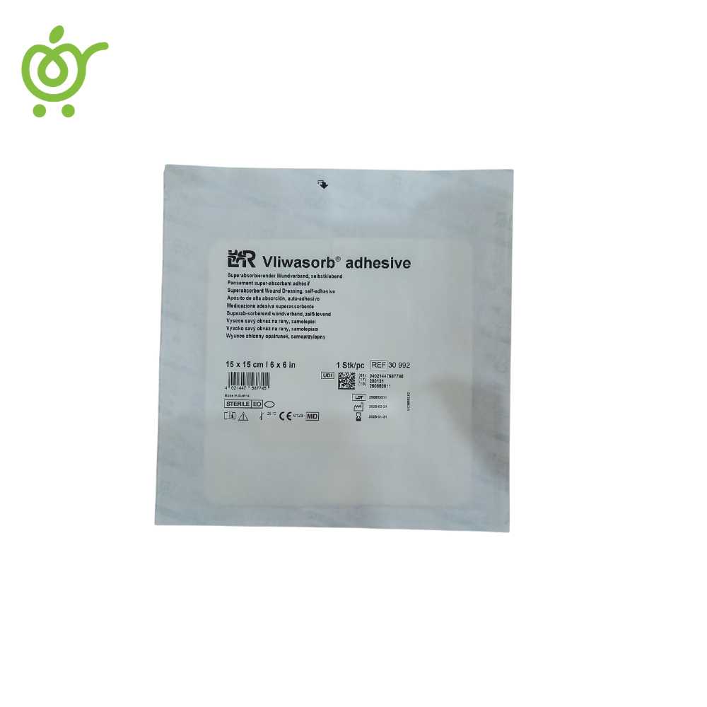 پانسمان فوم ولیوازورب لوهمن روشه 15*15 Vliawasorb Adhesive (کد 30992) تاریخ 2028/01/31