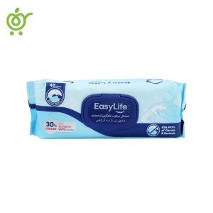 دستمال مرطوب استحمام ایزی لایف Easy life (48 برگ) 20*21 سانتی متر ( بدون نیاز به آبکشی)