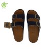 صندل دوسگک چرم زنانه 561 سورمه ای سام طب پاینام ( سایز39)