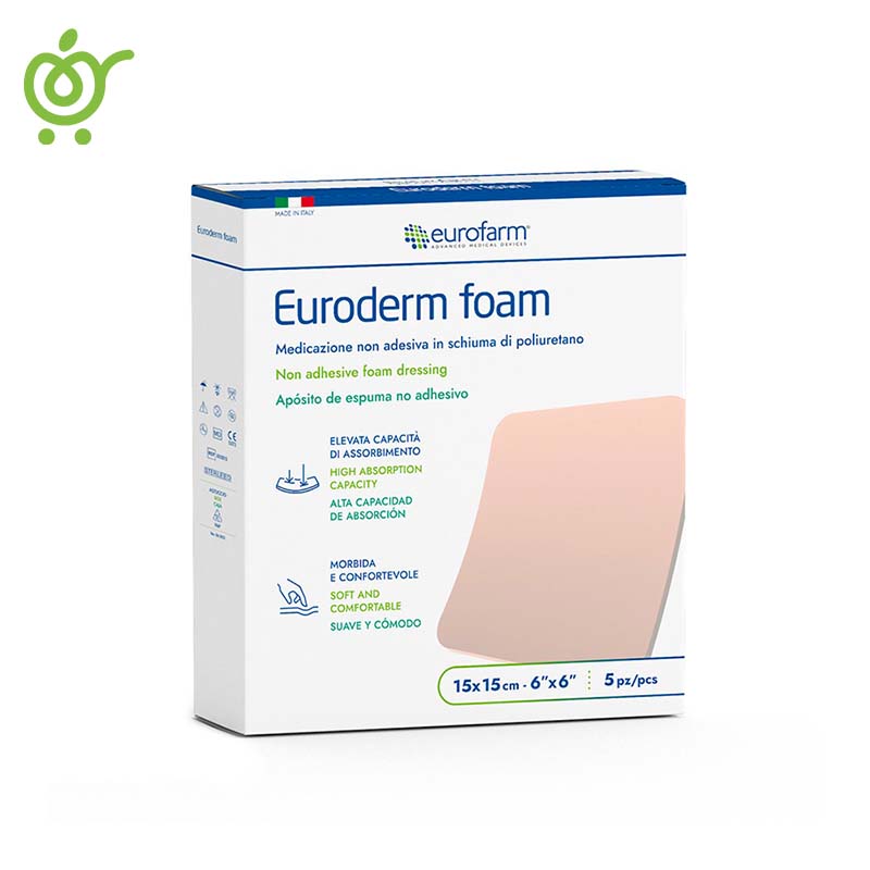 پانسمان فوم چسبدار یورودرم یوروفارم Euroderm Foam Plus