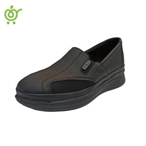 کفش چرم زنانه هالوکس والوکس مشکی (بغل استرج) سام طب پاینام